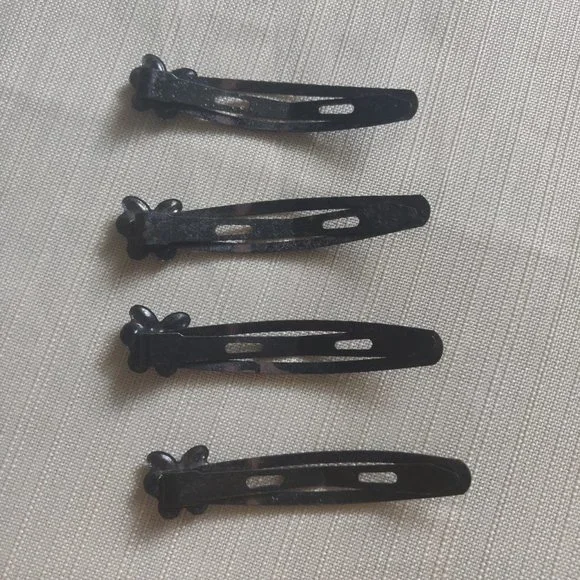 Solid Snap Matte Hair Clip | Butterfly Gemstone Heart Shaped | Set of 14 - Picture 3 of 10